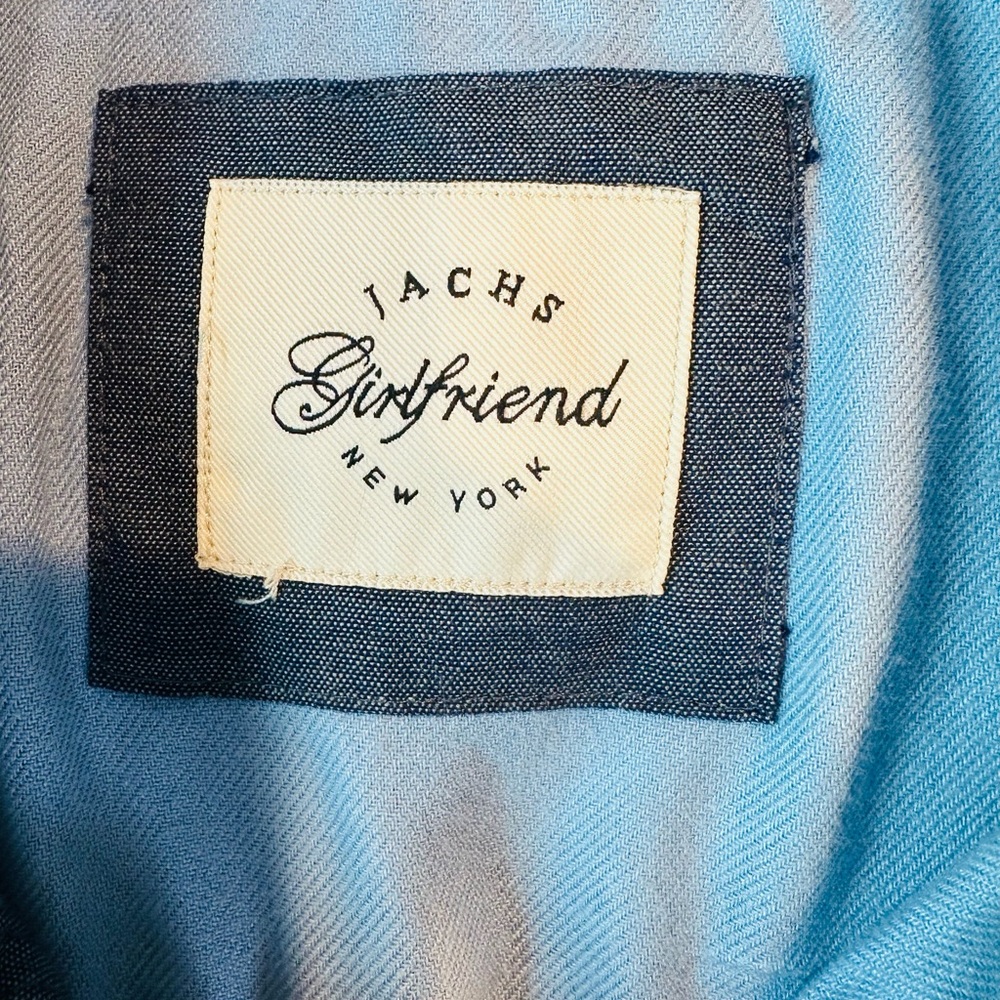 Jachs Girlfriend Blue quilted chore-style jacket size Large - Picture 6 of 7